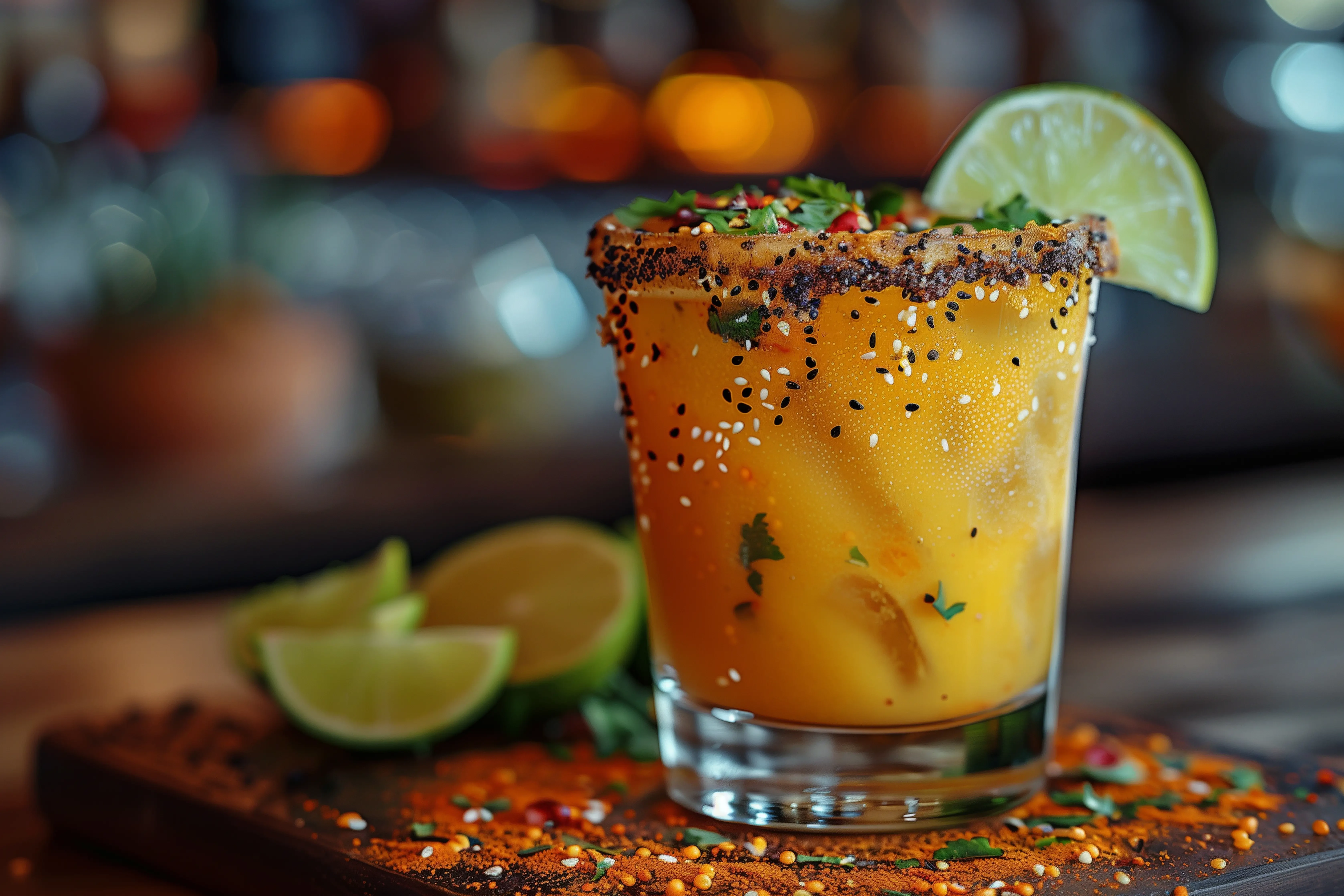 refreshing cocktail with lime