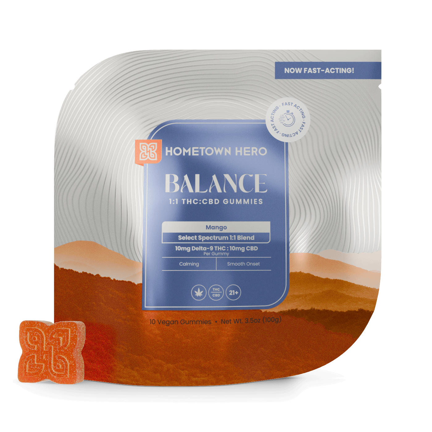 Mango - Balance THC:CBD Gummies