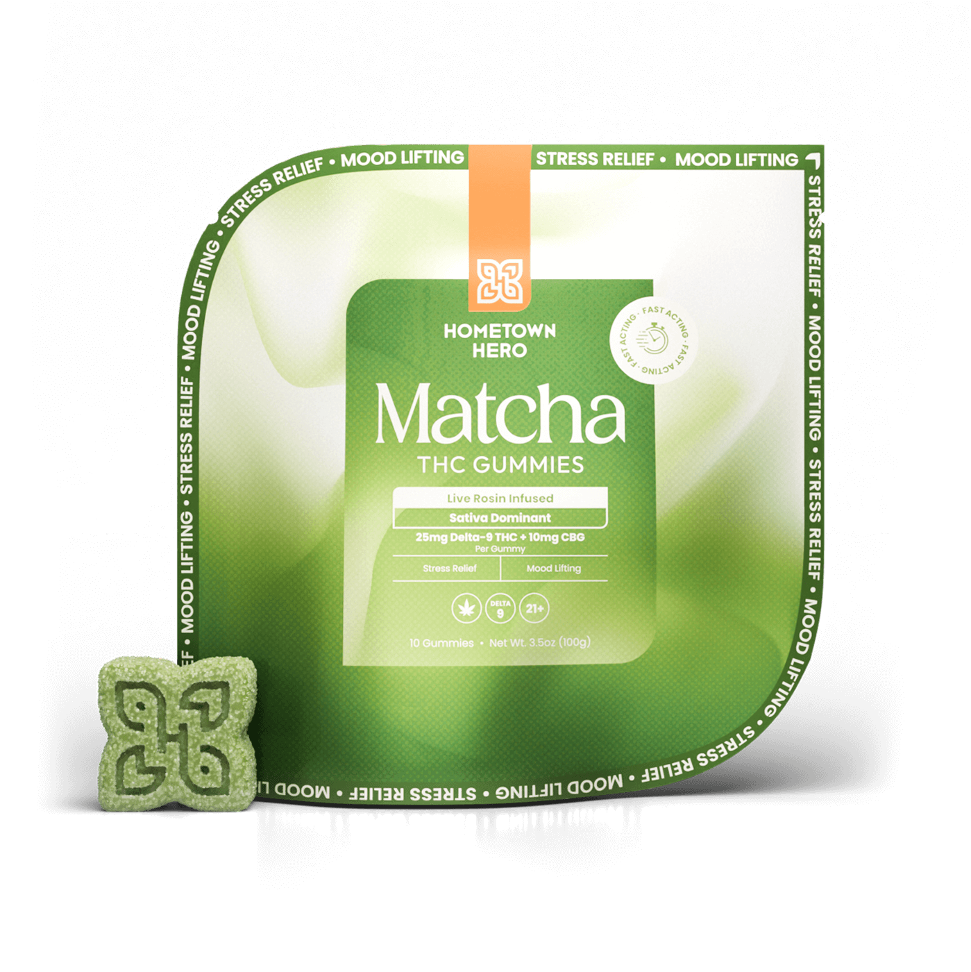 Matcha - Delta-9 Live Rosin Gummies | Hometown Hero