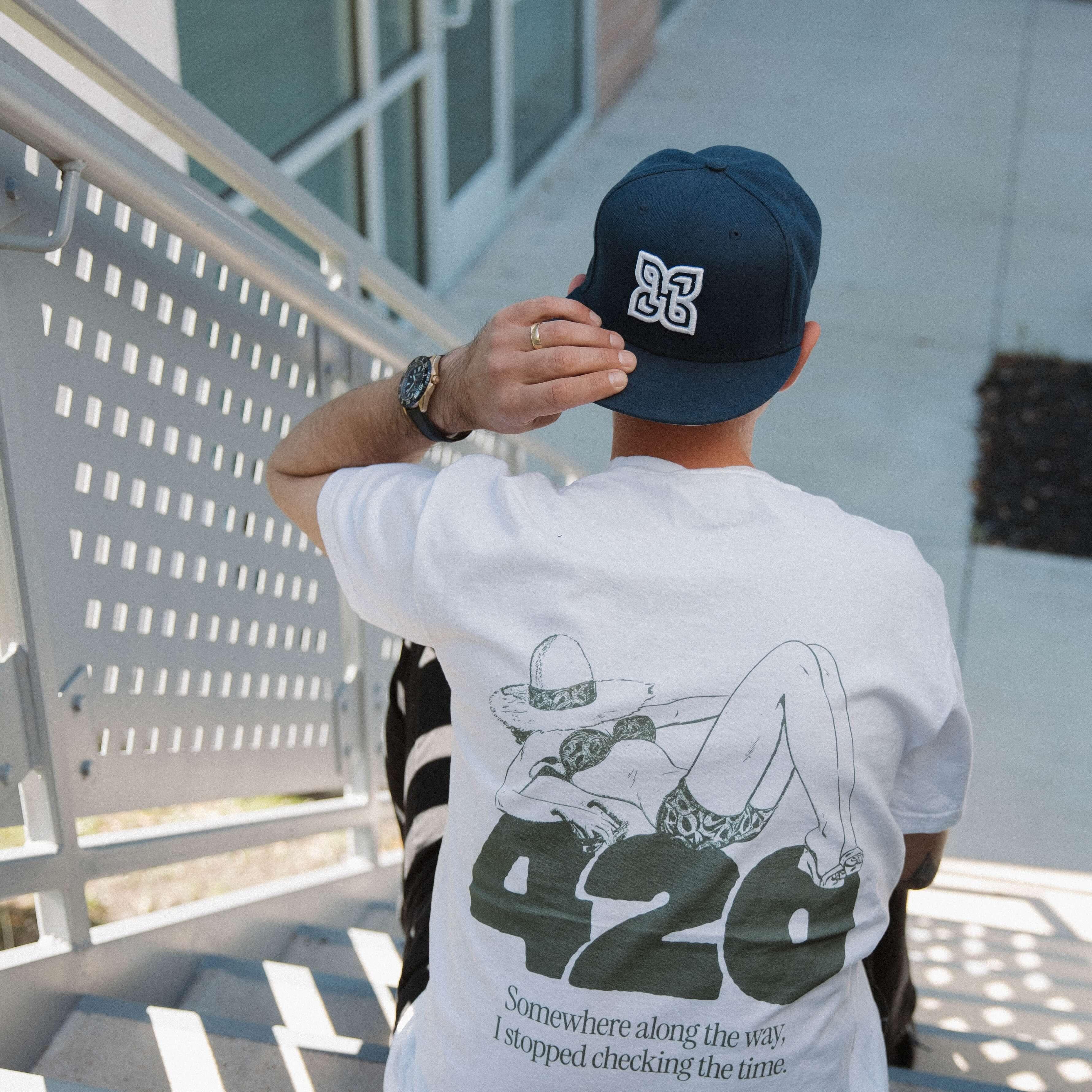 man wearing hometown hero merch