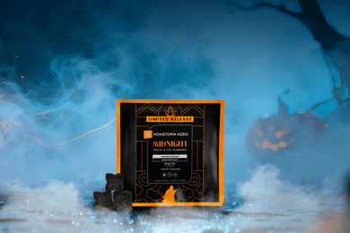 midnight gummies in a spooky setting