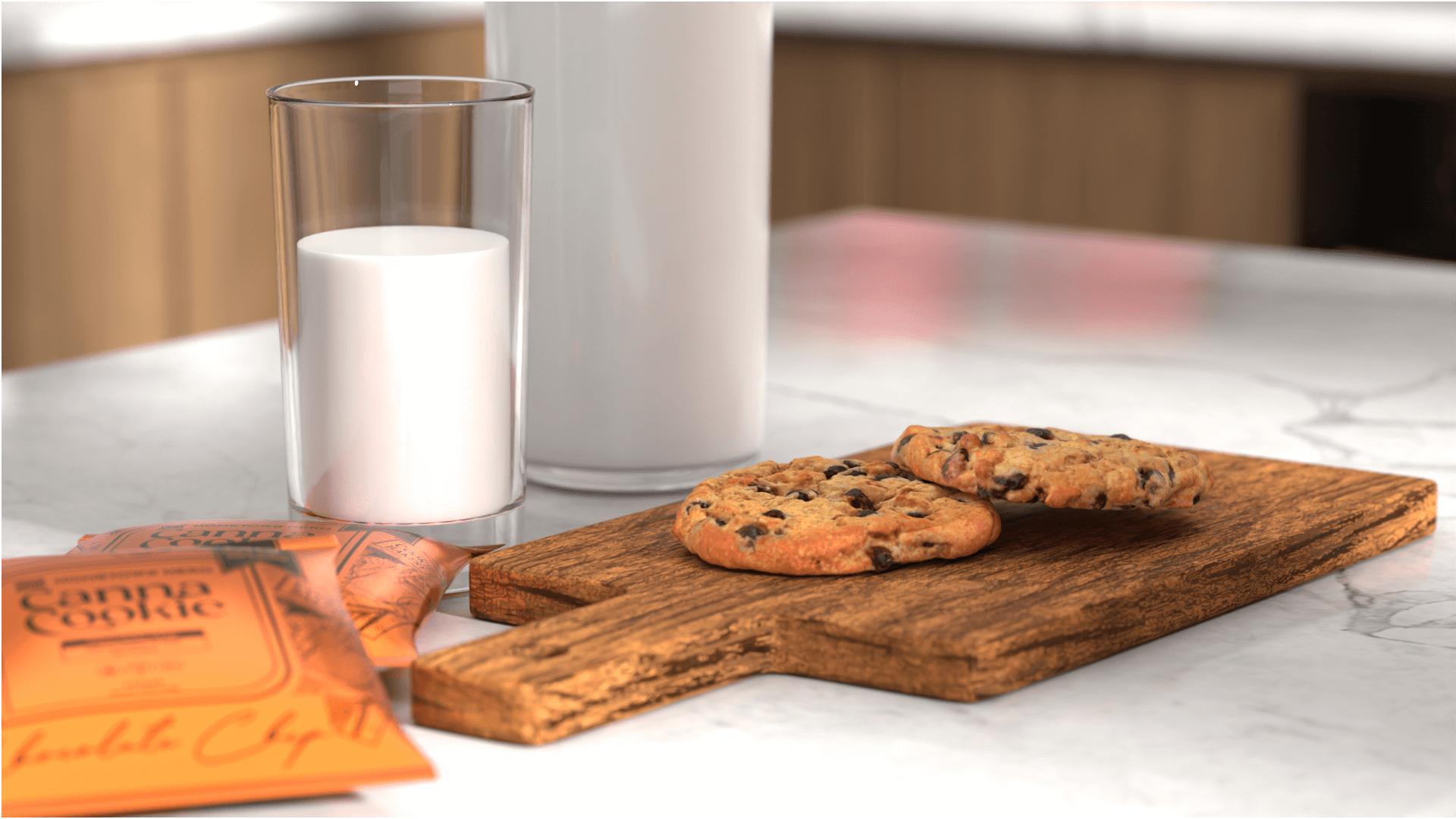 cookies with milk glass
