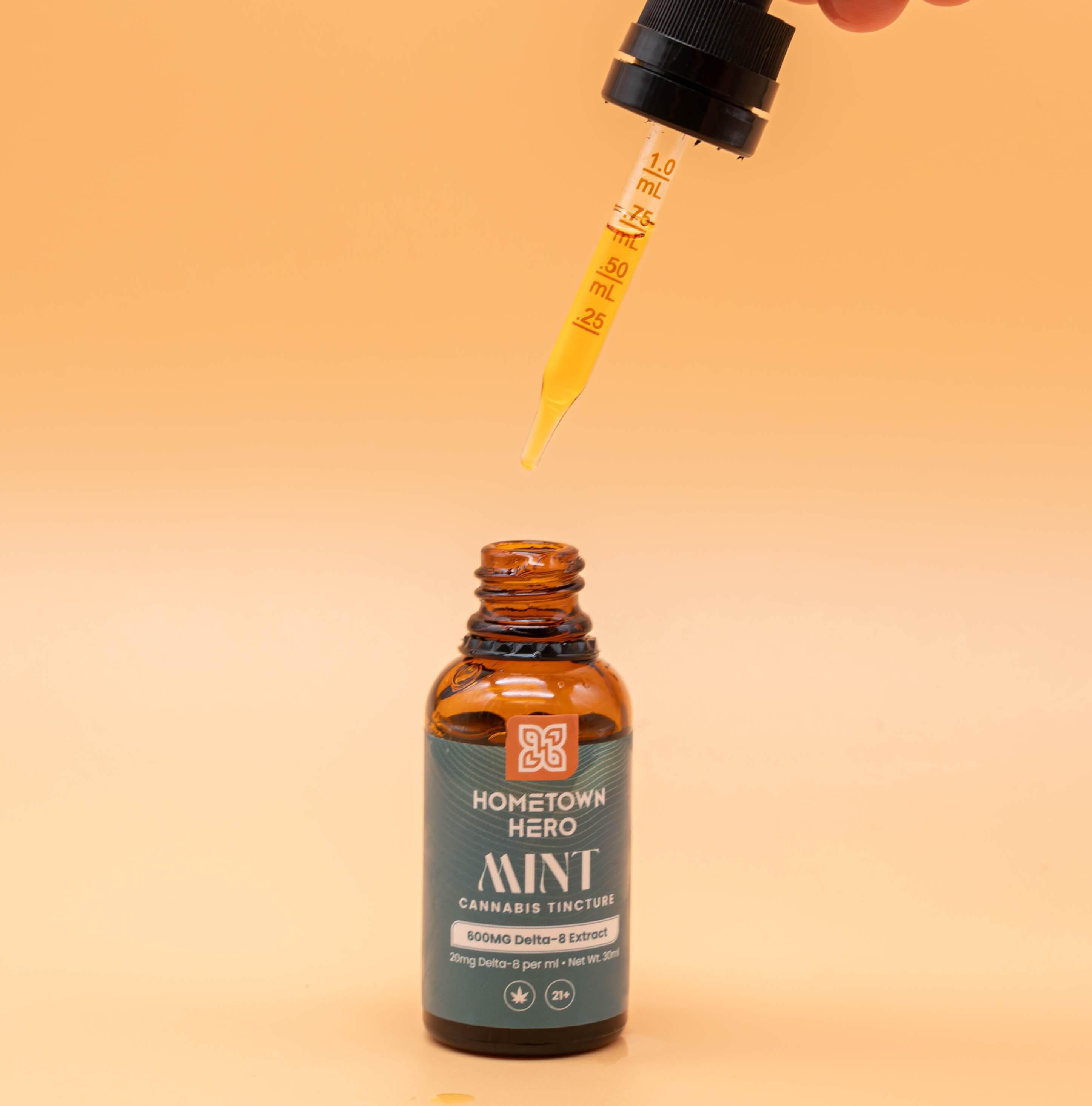 mint delta 8 tincture dropper