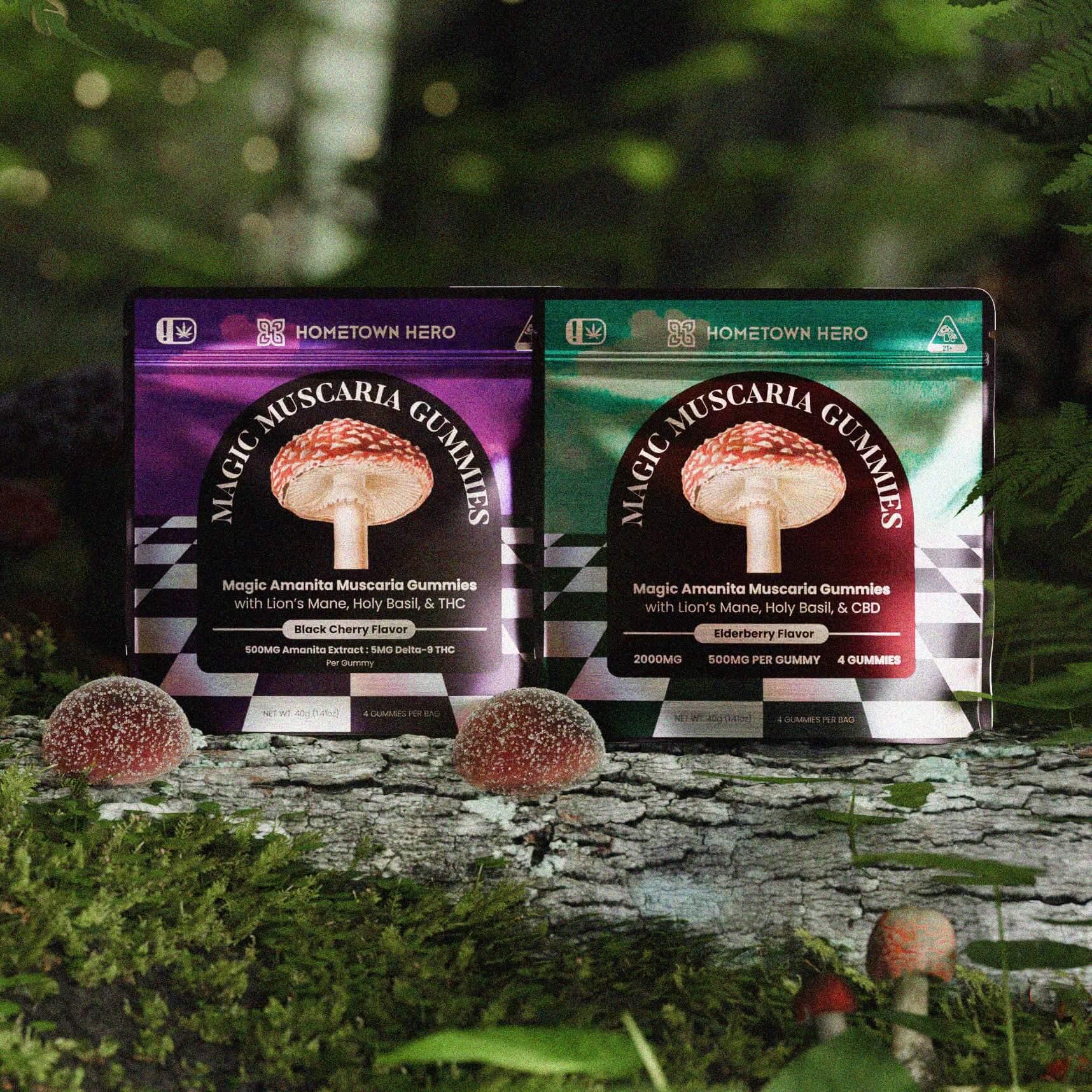 bags of mushroom gummies