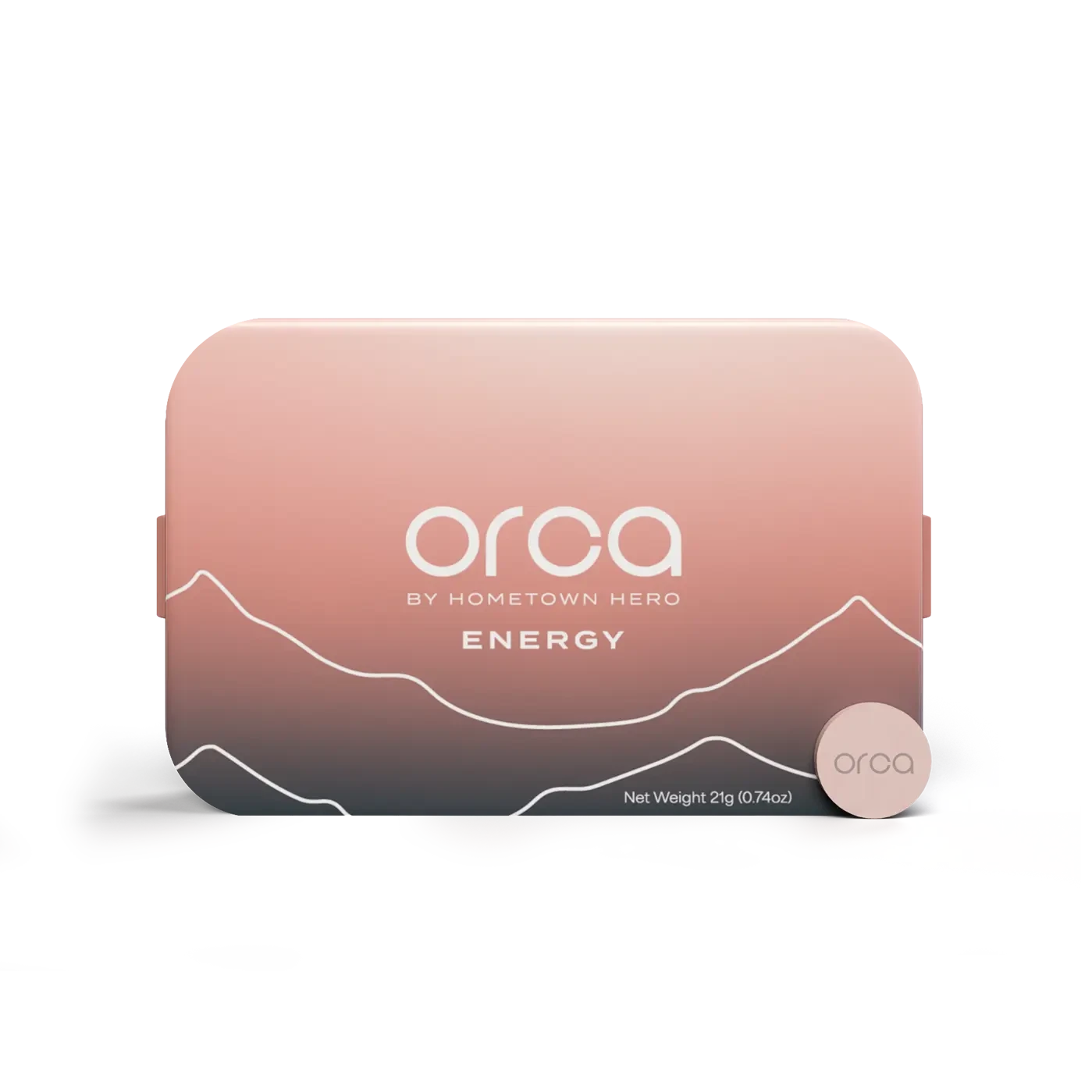 ORCA Energy pink tin with pill
