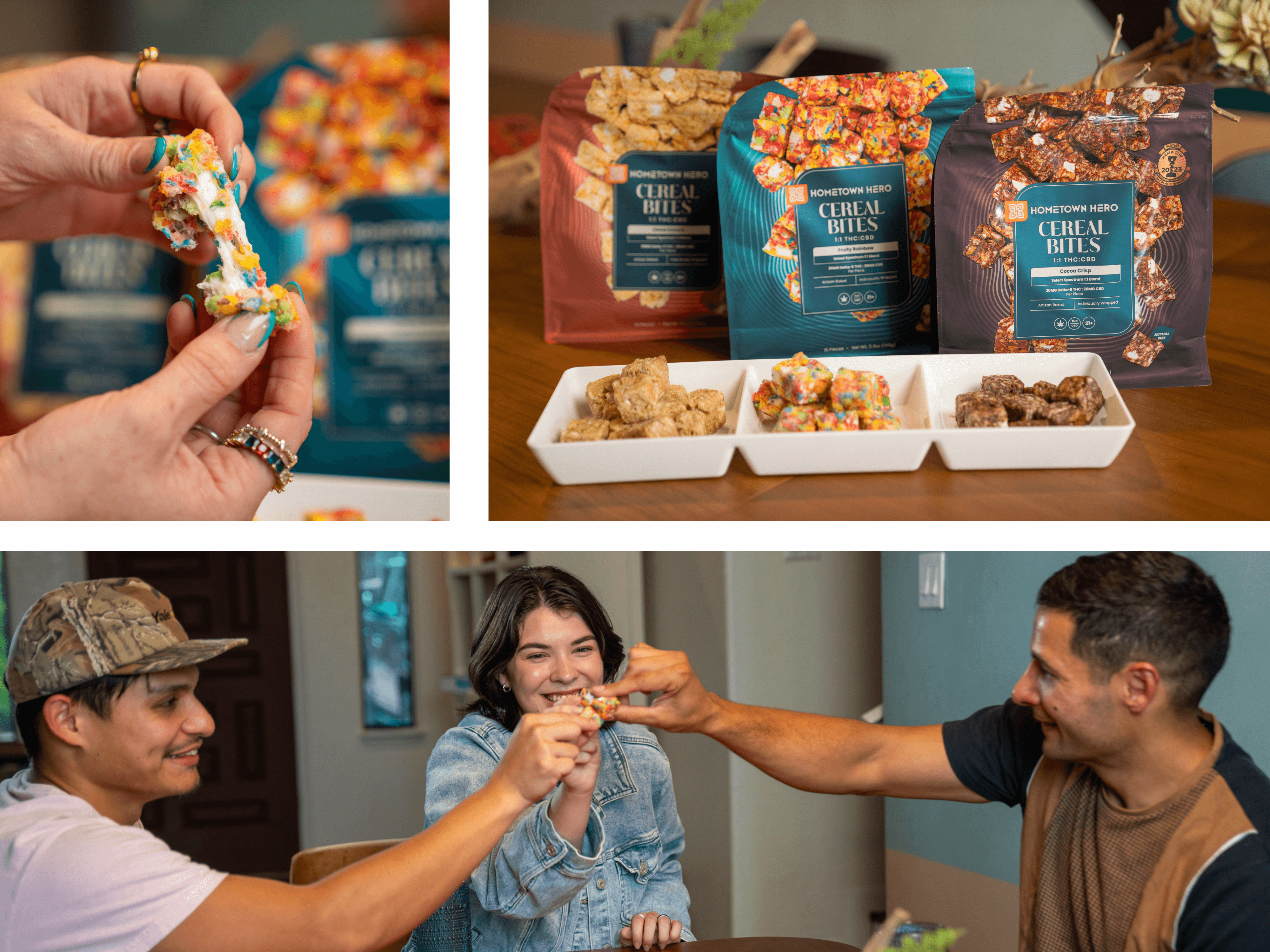 cereal bites being shared at a part