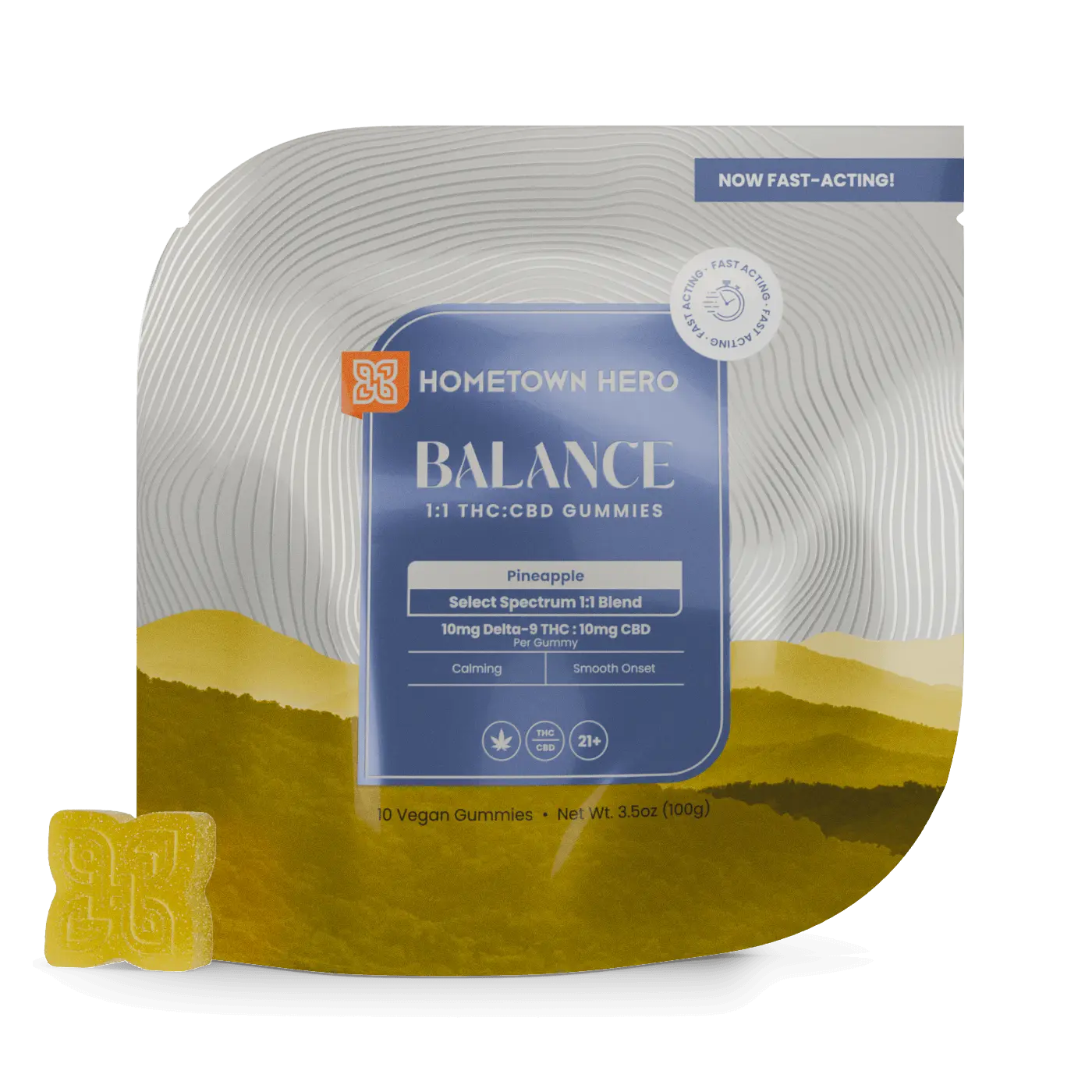 Pineapple THC CBD gummies