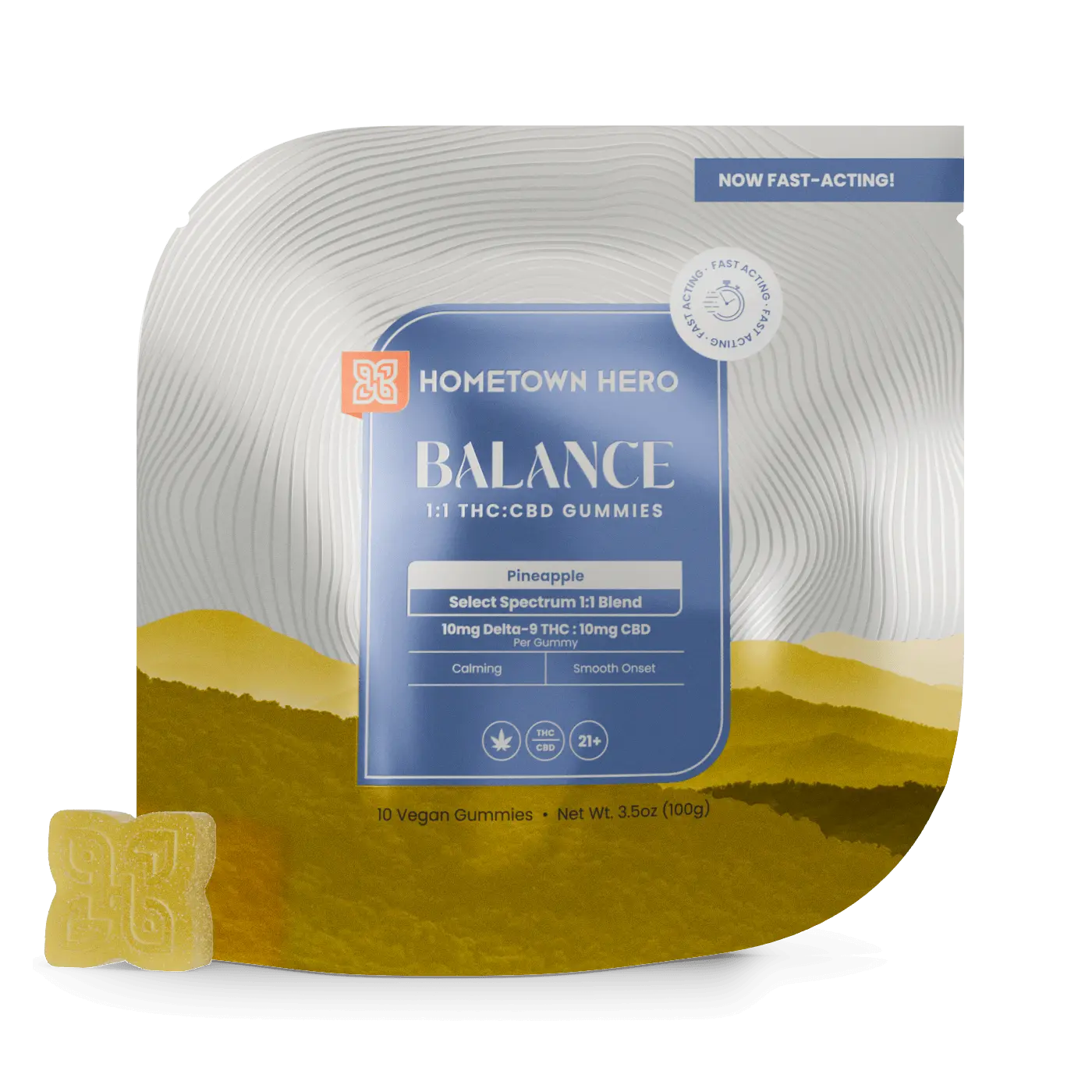 Pineapple THC CBD gummies