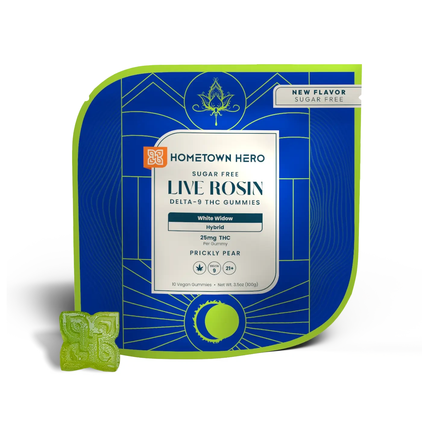 Sugar-free gummy packaging and edible