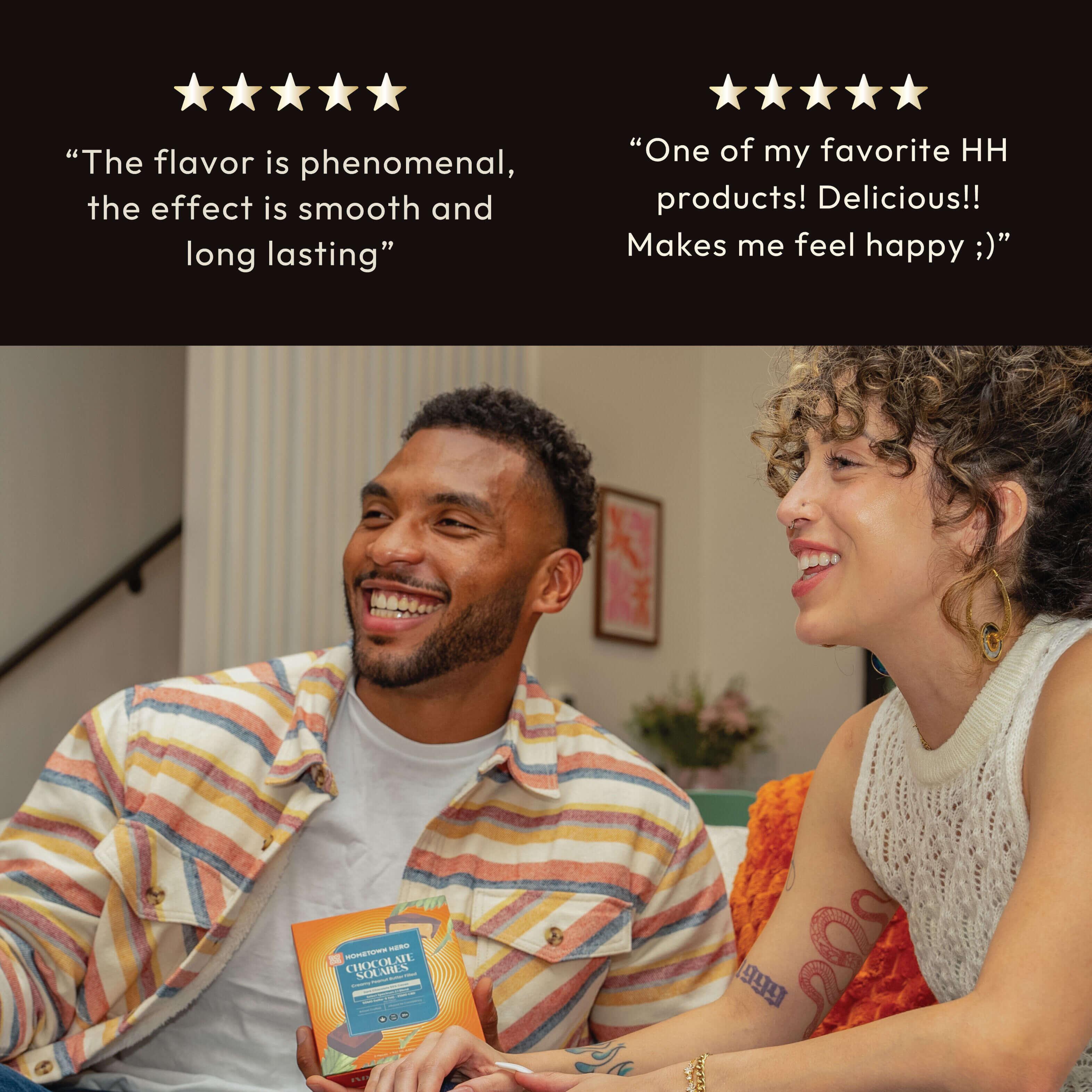 50mg Dark Chocolate Peanut Butter Squares | Hometown Hero