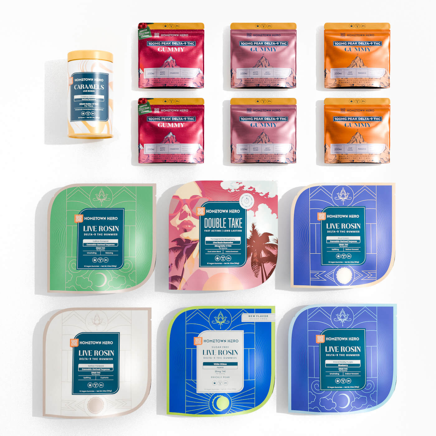 assorted live rosin products