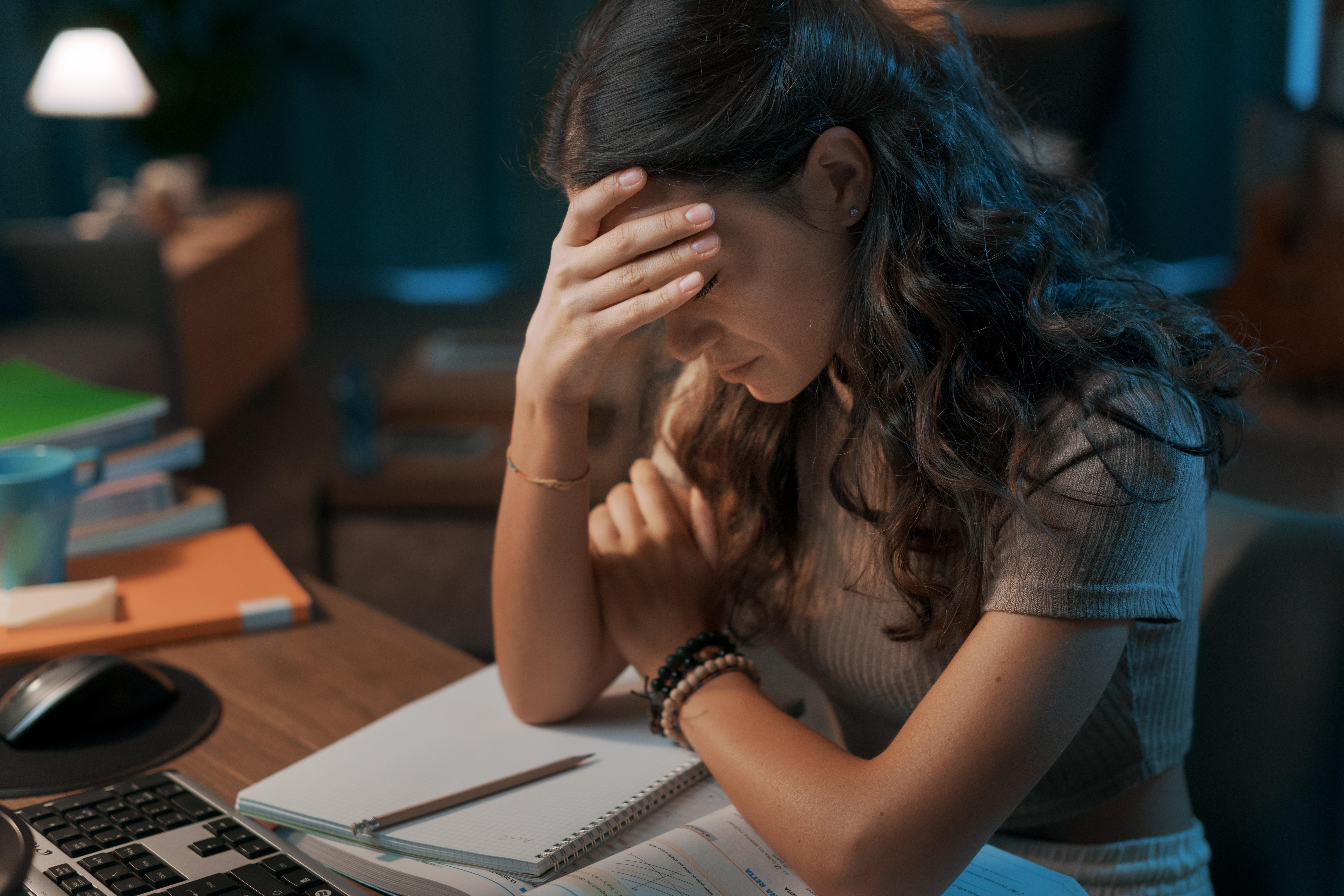 woman suffering stress
