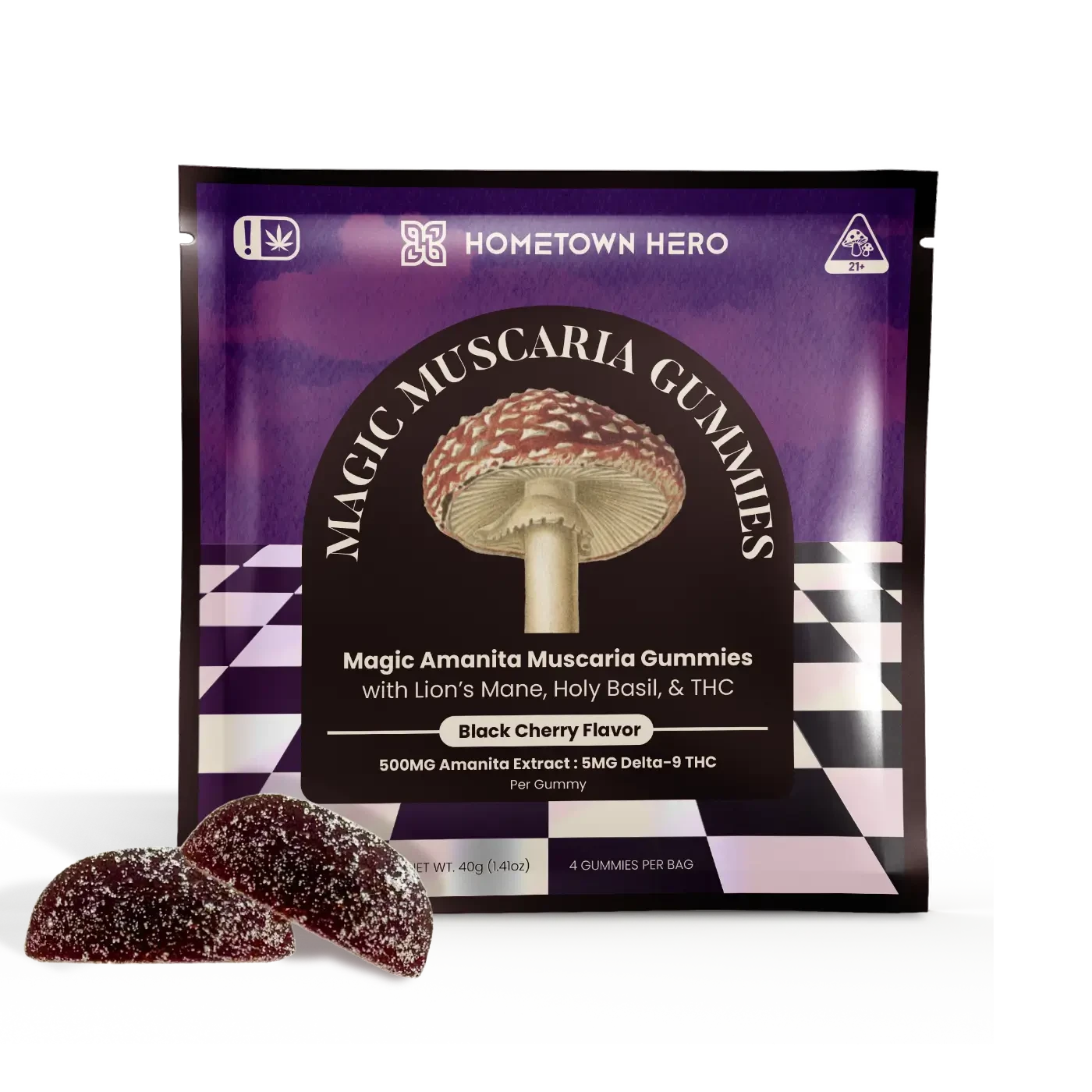 thc amanita gummies black cherry