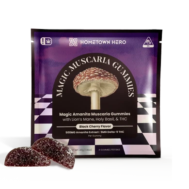 thc amanita gummies black cherry
