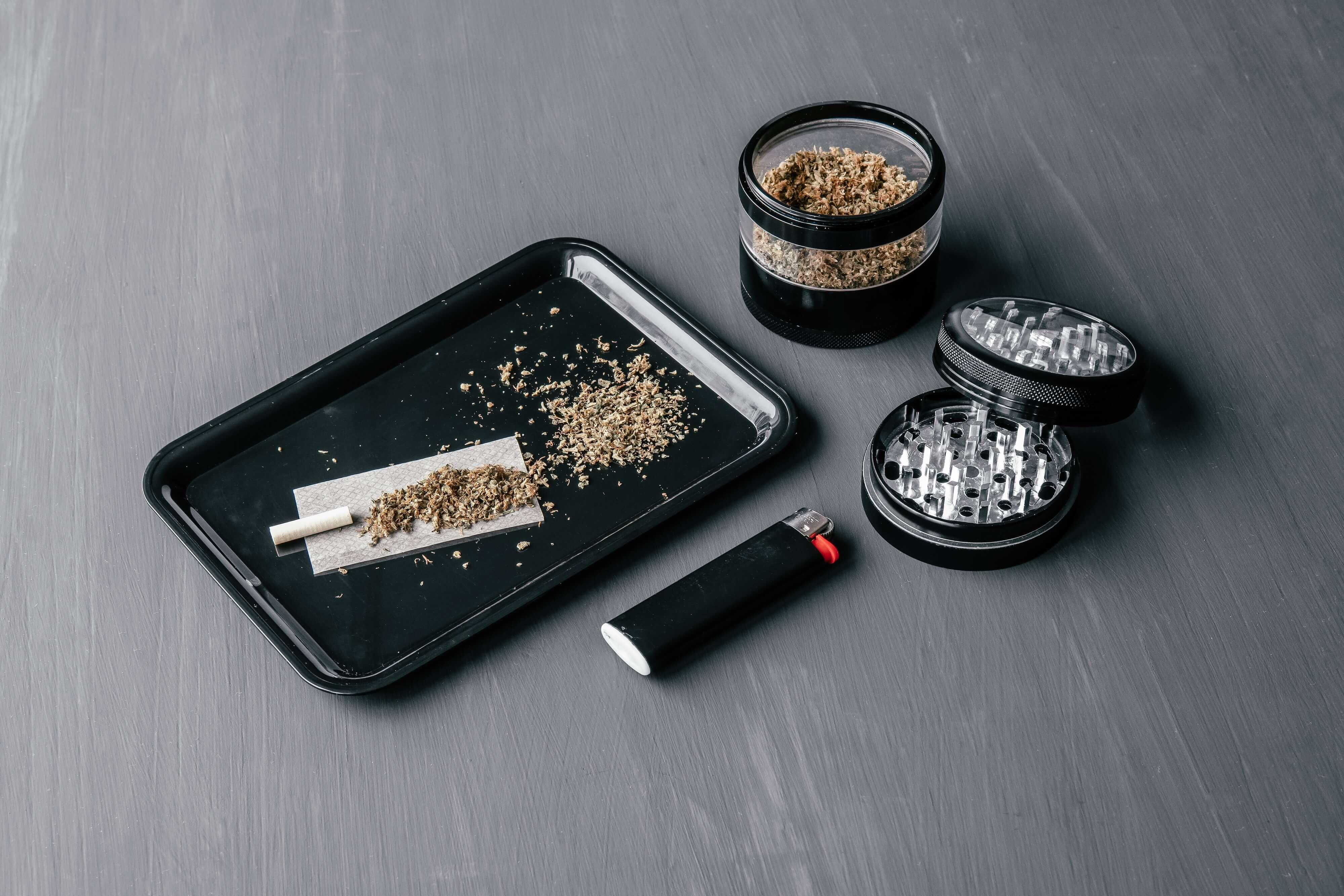 spread of tools and materials needed to roll-a-joint