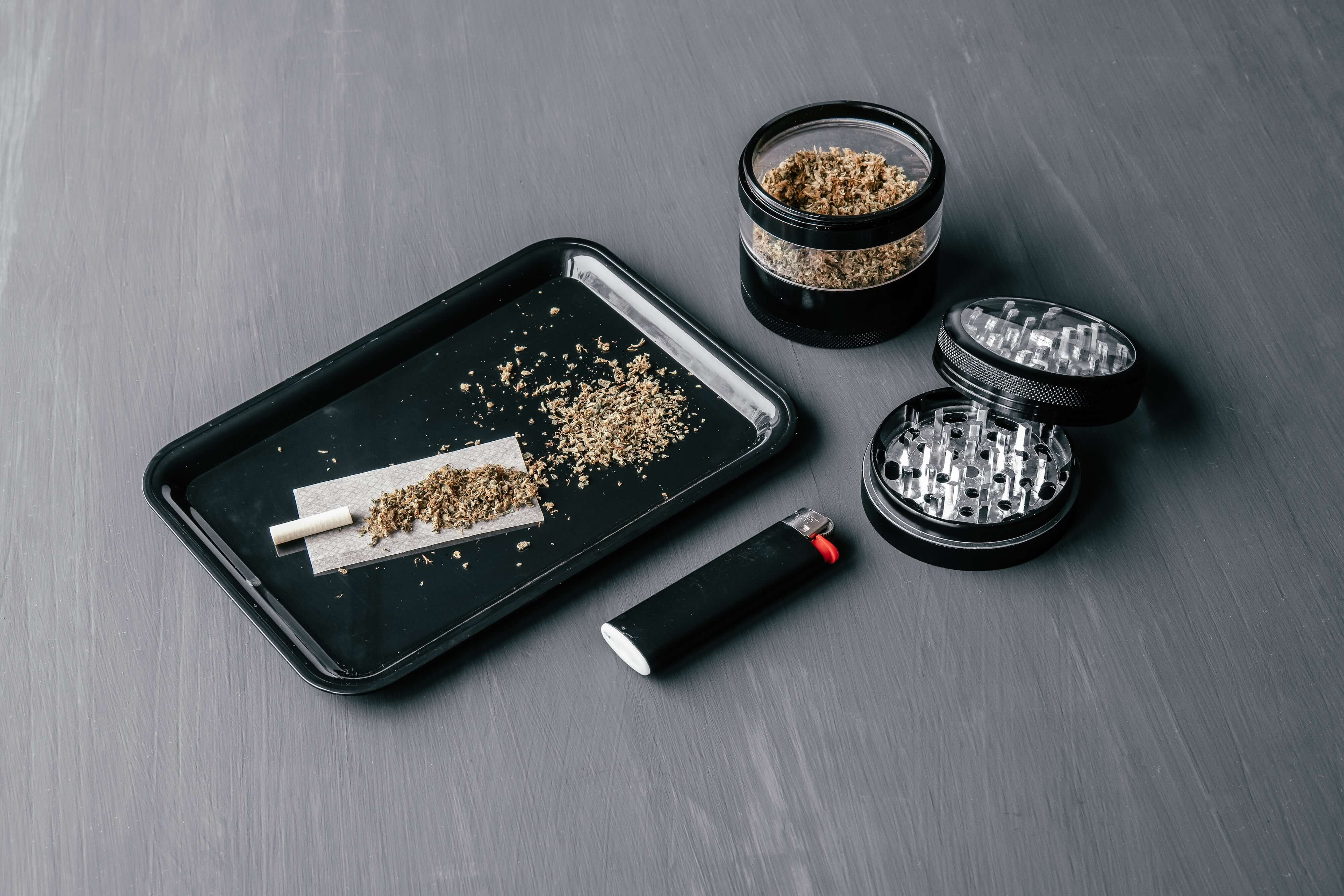 spread of tools and materials needed to roll-a-joint