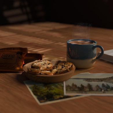tray of cookies and hot cocoa