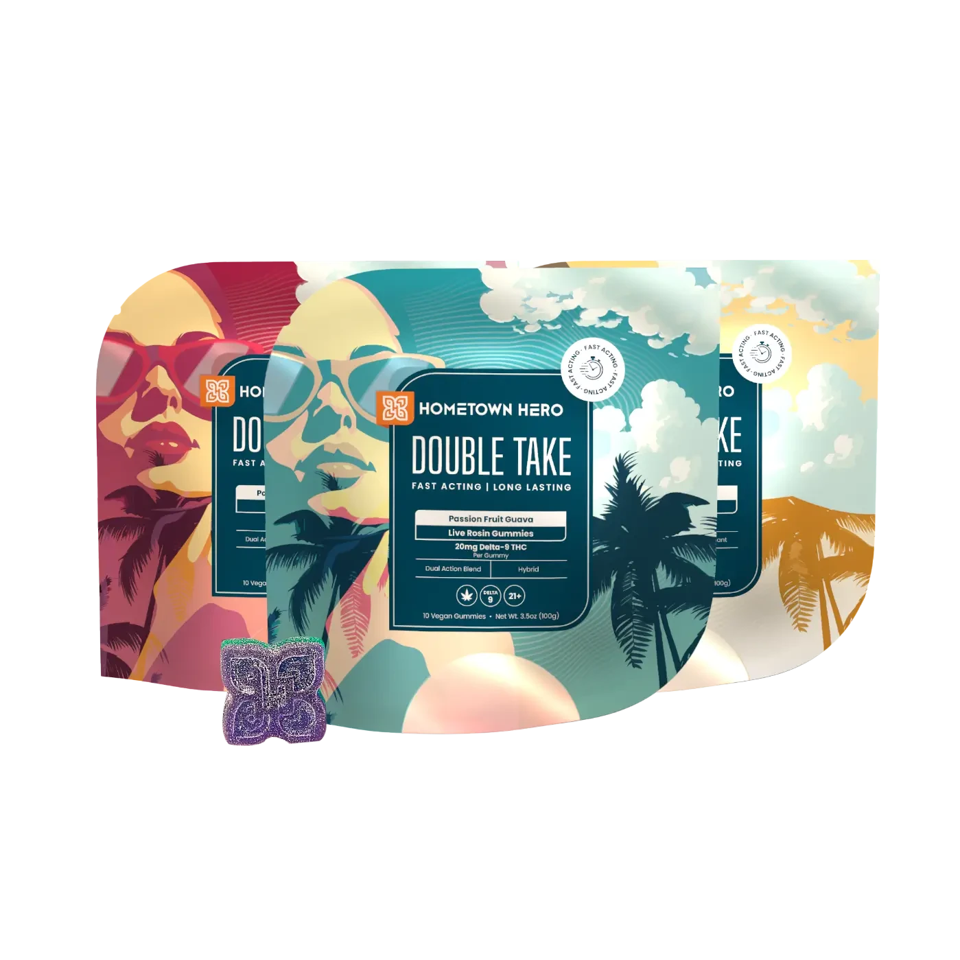 3 bags of doubletake gummies