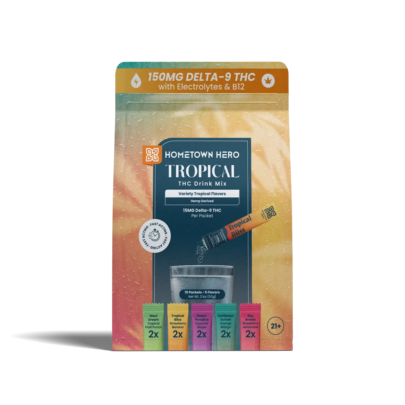 THC drink mix packaging