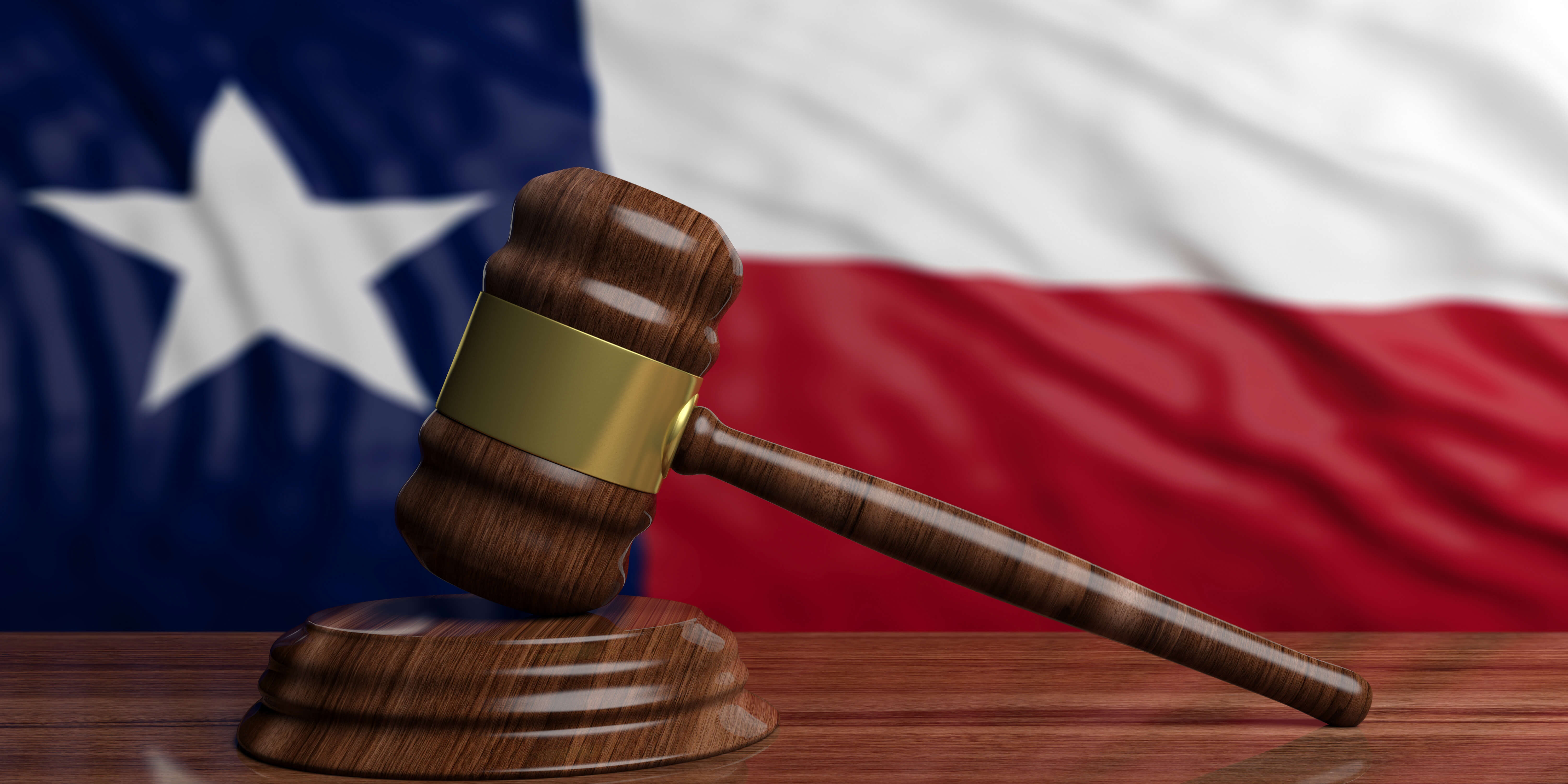 judge gavel texas flag