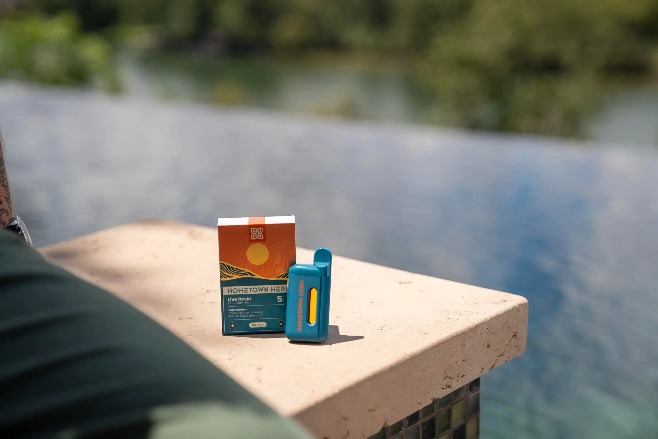 vape on a pool