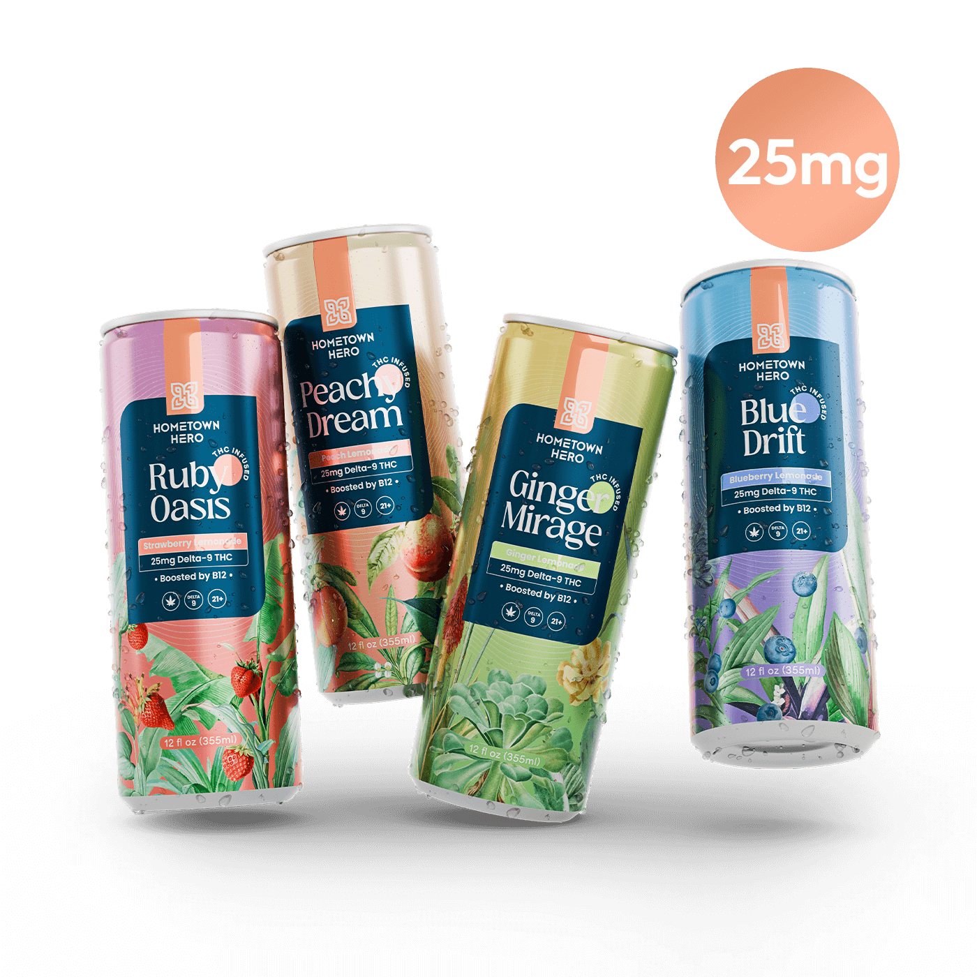 ★ミント刺繍×ラムネボーダー★ ハンドメイド　リバーシブル　スタイ　花柄 25mg Lemonade Variety Pack | Hometown Hero