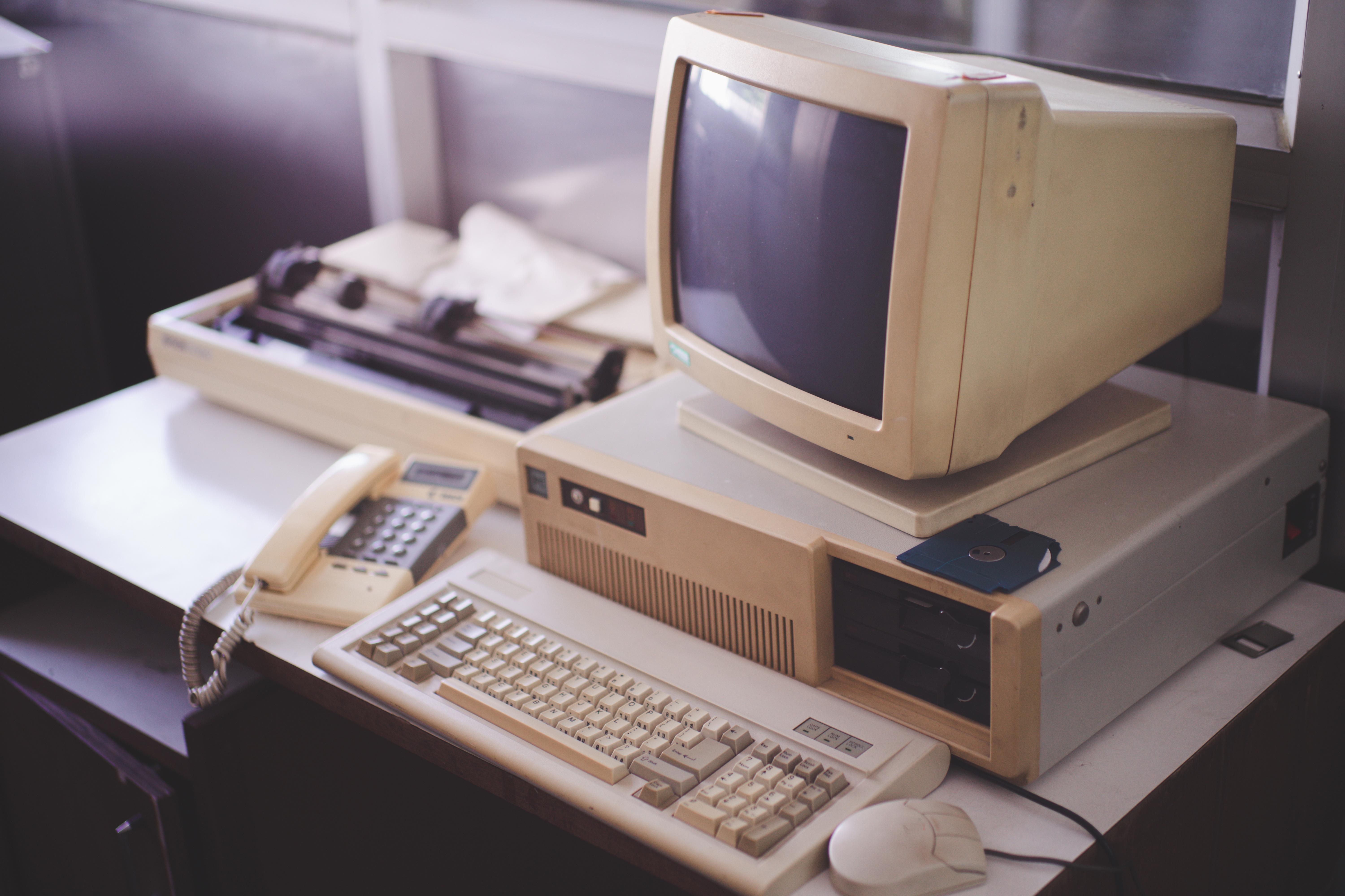 outdated vintage computer