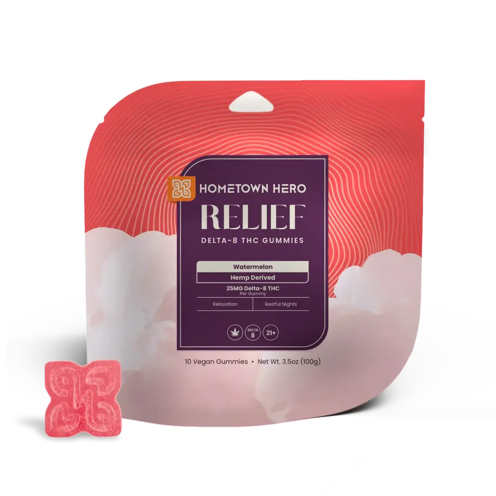 Watermelon Delta-8 THC Gummies 25mg Bag