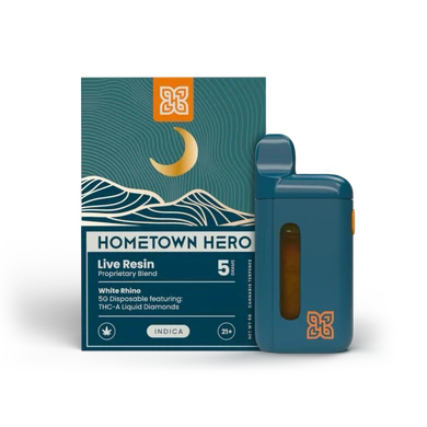 5g Disposable with THC-A Liquid Diamonds and White Rhino Live Resin