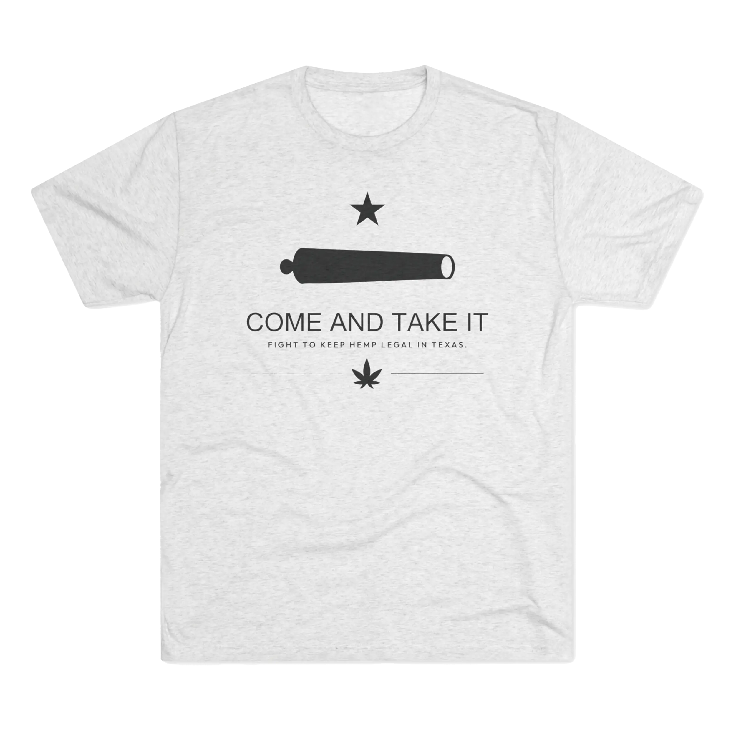 White shirt with hemp legality design