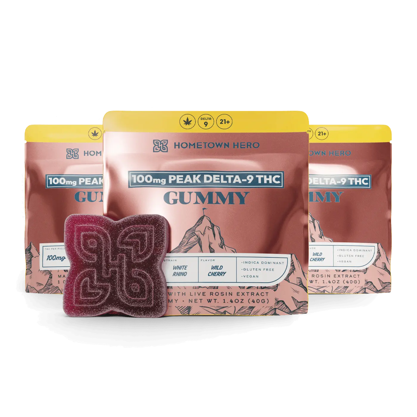 Wild Cherry White Rhino - Peak Delta-9 Gummy (3 Pack)